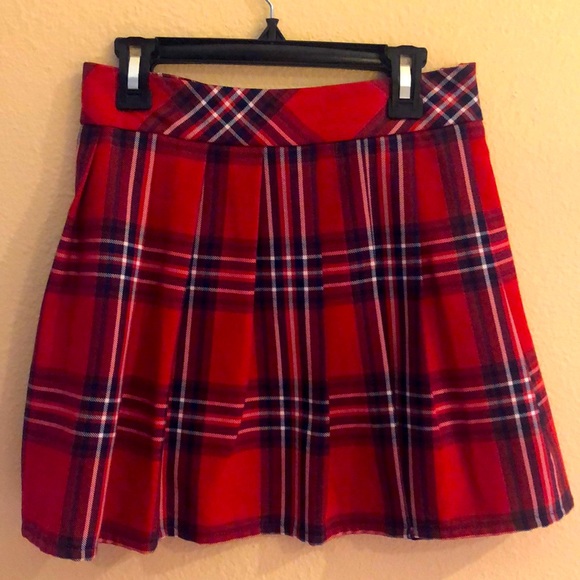 Marks & Spencer Other - Red plaid pleated skirt